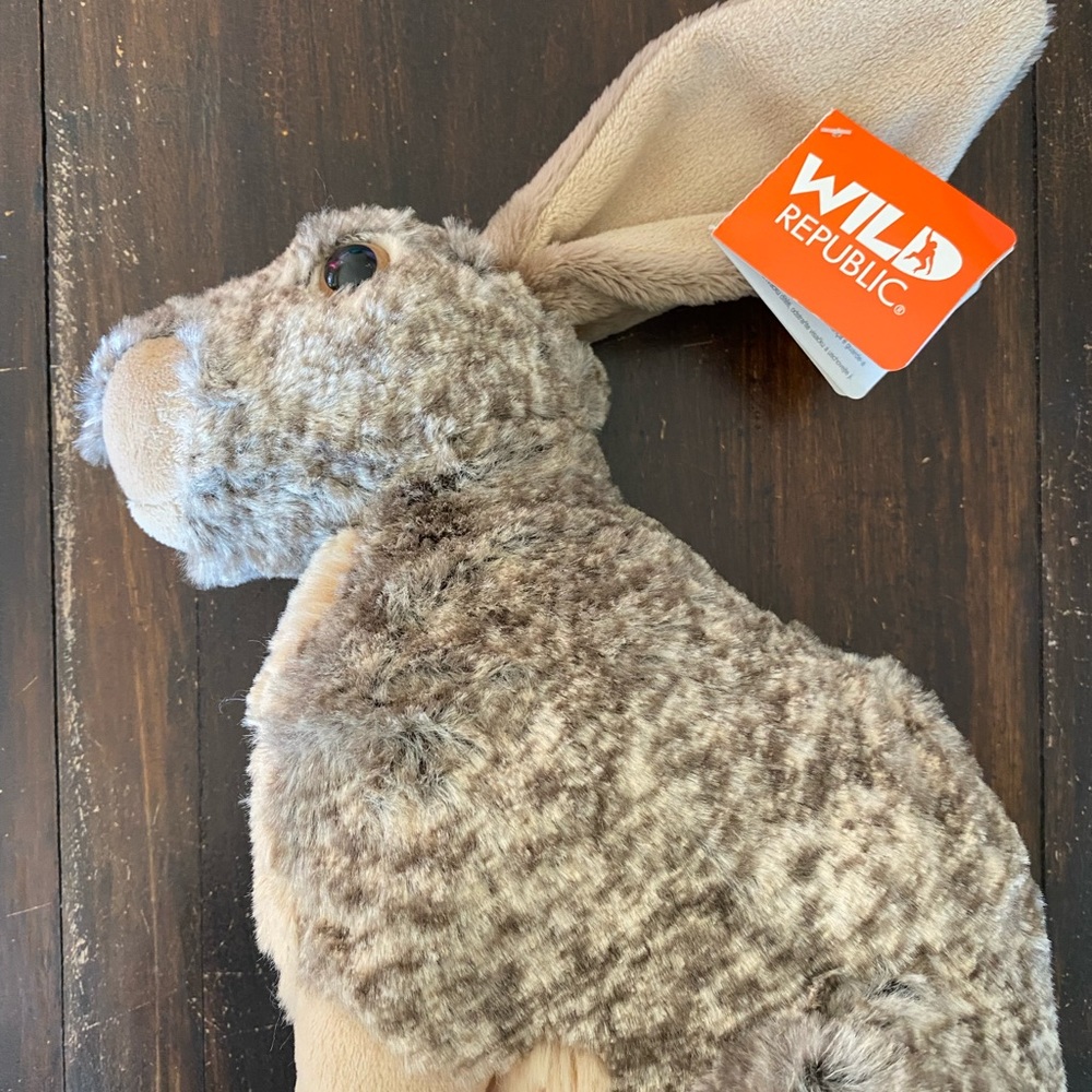 Wild republic Jack rabbit stuffed animal new with tags